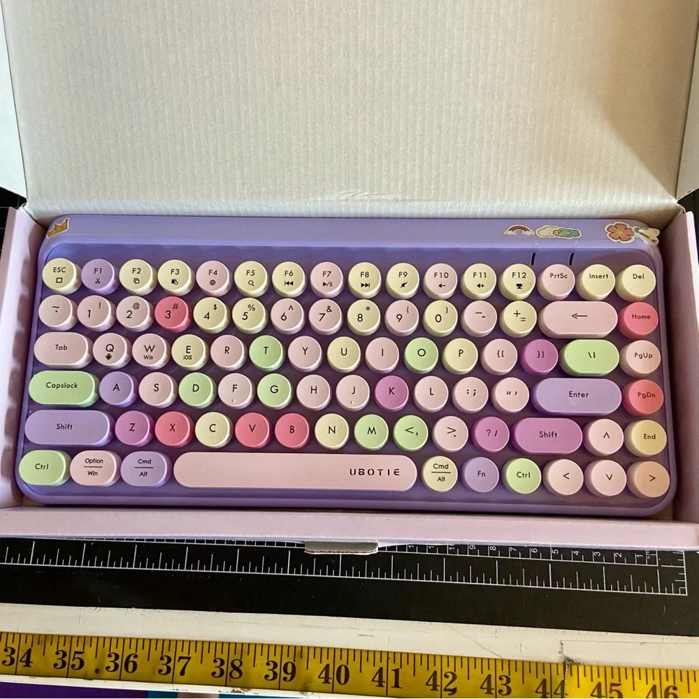 Retro Purple Bluetooth Keyboard
